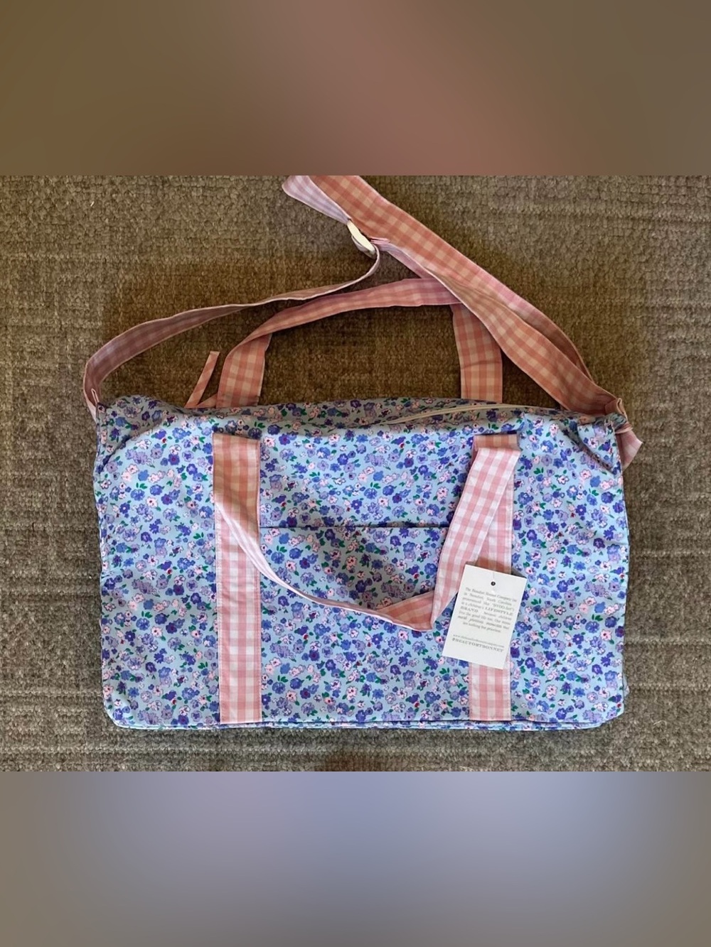 NWT TBBC Beaufort Bonnet Mabelton Minnie Floral Sleepover Tote